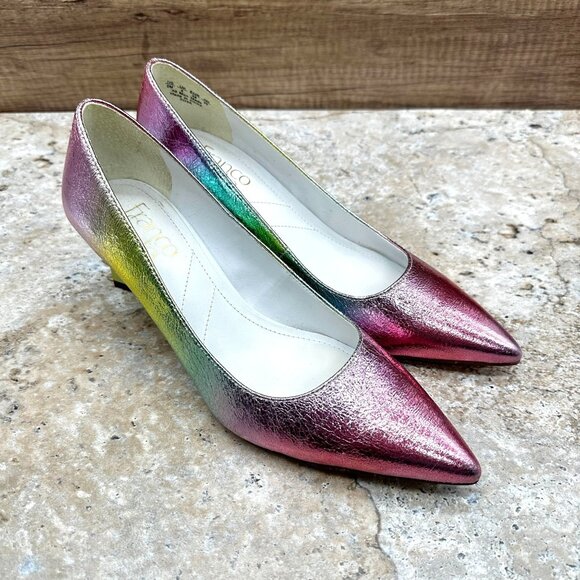 Franco Sarto Toya Pumps Womens Size 8 Multicolor Slip On Pointed Toe Shoes - Picture 1 of 13